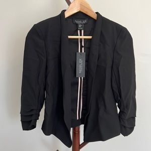 NWT - Rachel Zoe Cropped Gathered Sleeve Blazer